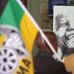 A photo of former South African president Nelson Mandela