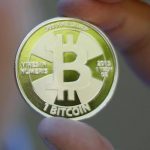 Some of Bitcoin enthusiast Mike Caldwell's coins in this photo illustration at his office in Sandy, Utah
