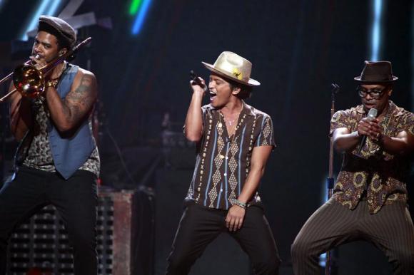 Bruno Mars performs during the iHeartRadio Music Festival in Las Vegas