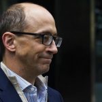Dick Costolo, chief executive of Twitter, leaves JP Morgan headquarters after a meeting before the firm's IPO in New York