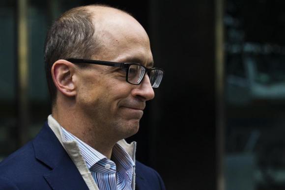 Dick Costolo, chief executive of Twitter, leaves JP Morgan headquarters after a meeting before the firm's IPO in New York
