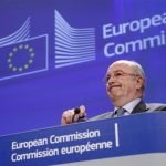 European Union Competition Commissioner Almunia addresses a news conference at the EU Commission headquarters in Brussels