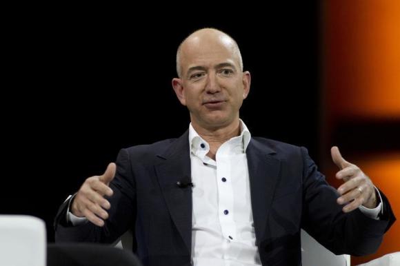 Amazon.com Chief Executive Officer Jeff Bezos speaks during a keynote speech at the Re:Invent conference in Las Vegas