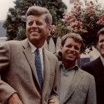 John F. Kennedy with his brothers Robert and Edward