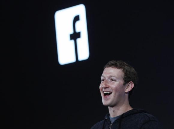 Mark Zuckerberg during a Facebook press event to introduce 'Home' a Facebook app suite that integrates with Android in Menlo Park
