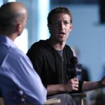 Mark Zuckerberg speaks during an onstage interview with James Bennet of the Atlantic Magazine in Washington