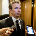 Senator Rand Paul (R-KY) speaks to reporters during the 14th day of the partial government shut down