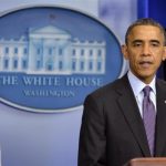 U.S. President Obama makes remarks on the passing of former South African President and Nobel Peace Prize Laureate Mandela, at the White House in Washington