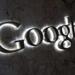 A Google logo is seen at the entrance to the company's offices in Toronto