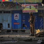A Pakistani soldier stands guard near the site of a suicide blast in Rawalpini