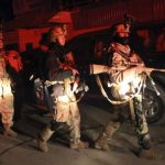 Afghan security forces arrive at the scene of an explosion in Kabul