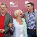 File photo Director Frears posing with actors Dench and Coogan during a photocall for the movie "Philomena" during the 70th Venice Film Festival in Venice