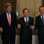 John Kerry, Ban Ki-moon, Sergey Lavrov, Lakhdar Brahimi