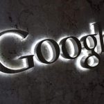 A Google logo is seen at the entrance to the company's offices in Toronto
