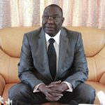 Central African Republic's President Michel Djotodia sits during a conference in Bangui
