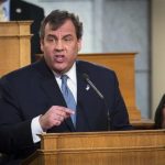 New Jersey Governor Christie speaks during his annual State of State address in Trenton, New Jersey