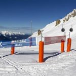 A general view shows slopes and a off-piste area with rocks in the ski resort of Meribel, French Alps
