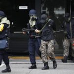 South Korean police take part in an anti-terror drill in Seoul