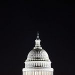 General view of the U.S. Capitol dome in the pre-dawn darkness in Washington