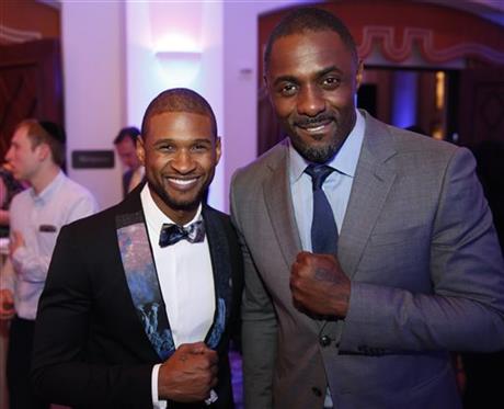 Usher, left, and Idris Elba