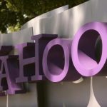 The Yahoo logo is shown at the company's headquarters in Sunnyvale
