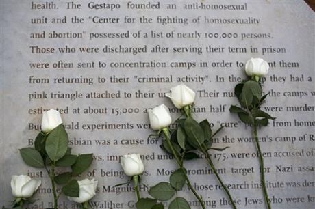 a monument honoring gays and lesbians persecuted by the Nazis during World War II