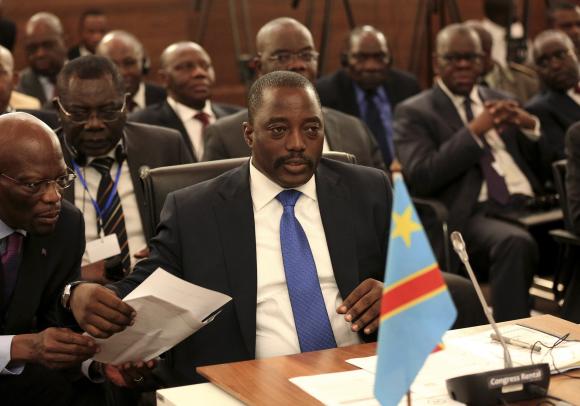 Democratic Republic of Congo's President Joseph Kabila attends a two-day meeting of SADC leaders in Pretoria