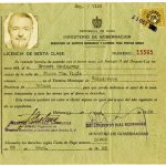 Ernest Hemingway’s 1950 license to carry arms in Cuba