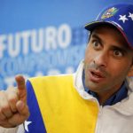 Venezuela's opposition leader Henrique Capriles speaks during an interview with Reuters in Caracas