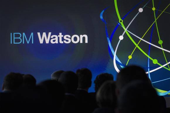 Attendees gather at IBM Watson event in lower Manhattan, New York