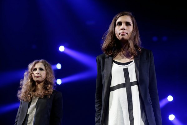 Maria Alyokhina, left, and Nadezhda Tolokonnikova