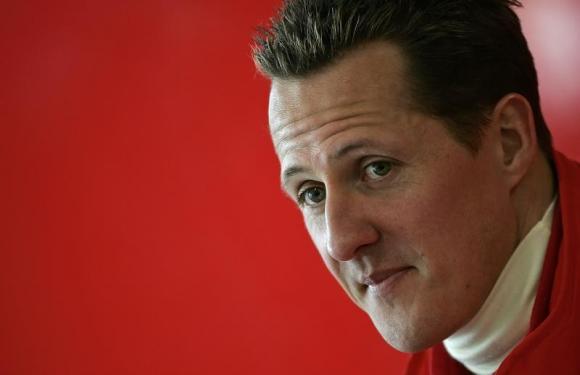 Michael Schumacher of Germany looks on during a news conference at the Mugello racetrack