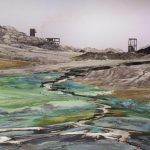 Uranium ore is heap leached with sulfuric acid at Areva's Somair mine in Arlit