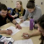 Students work on exercises