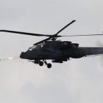 U.S. Army's AH-64 Apache helicopter attends a live-fire exercise in Pocheon