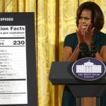 U.S. first lady Michelle Obama applauds as she unveils proposed updates to nutrition facts labels during remarks in the East Room of the White House in Washington, February 27, 2014.