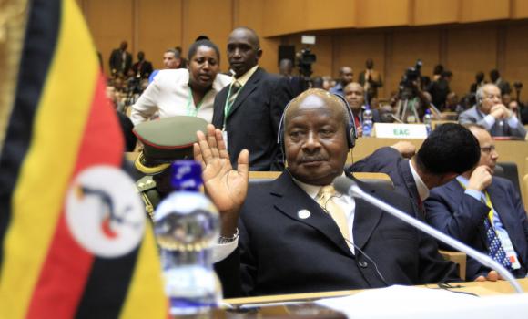 Museveni attends the opening ceremony of the 22nd Ordinary Session of the African Union summit in Addis Ababa