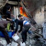 bomb attacks by Syria regime