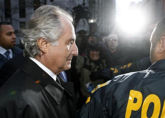 Bernard Madoff departs US Federal Court after a hearing in New York