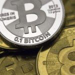 Bitcoin enthusiast Mike Caldwell's coins are pictured at his office in this photo illustration in Sandy