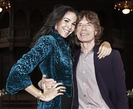 Mick Jagger, right, with designer L’Wren Scott