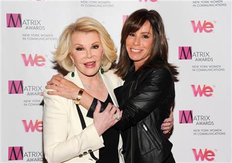 TV personalities Joan Rivers, left, and daughter Melissa Rivers