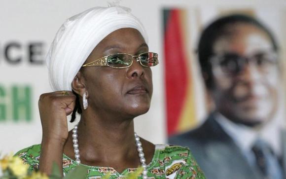 Zimbabwe President Robert Mugabe's wife Grace Mugabe attends a meeting of ZANU-PF party in Mutare east of the capital Harare