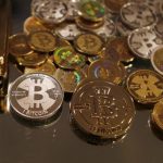 Bitcoins created by Mike Caldwell are seen in this photo illustration at his office in Sandy, Utah