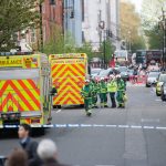 Building collapse in Grosvenor Square, London