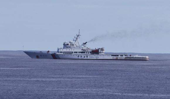 Chinese patrol ship Haixun 01 is pictured during a search for the missing Malaysia Airlines MH370, in the south Indian Ocean