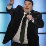 Comedian John Pinette addresses the crowd during the 2008 NASCAR Sprint Cup Series Awards Ceremony in New York