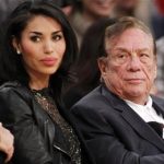 Los Angeles Clippers owner Donald Sterling, right, and V. Stiviano, left