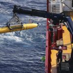 The Bluefin-21 Autonomous Underwater Vehicle is craned over the side of the Australian Defence Vessel Ocean Shield in the southern Indian Ocean during the continuing search for the missing Malaysian Airlines flight MH370