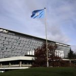 The WHO headquarters are pictured in Geneva